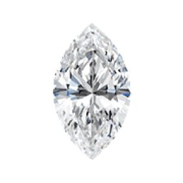 Marquise-cut loose diamond, face-up view