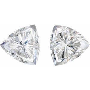 Trillion-cut loose diamond, face-up view